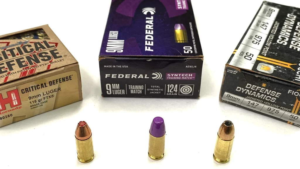 The author tested the Kahr Arms X9 double-stack 9mm for accuracy at 25 yards from the bench using an inexpensive Caldwell Pistolero rest with three factory loads of varying weights and bullet geometries.