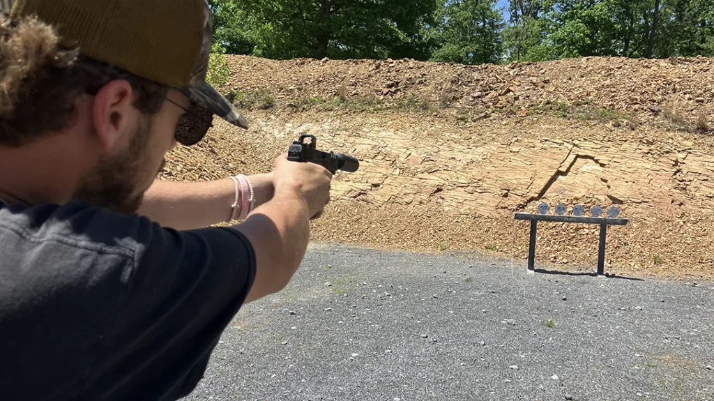 Firing began with basic drills to get acclimated to the trigger, sights, and overall feel.