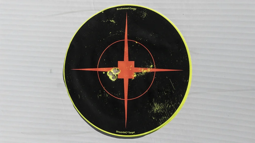 Accuracy with the Wilson Combat D77 Project 1 was as expected, with my best group using Doubletap Ammunition Colt National Match 124 grain.