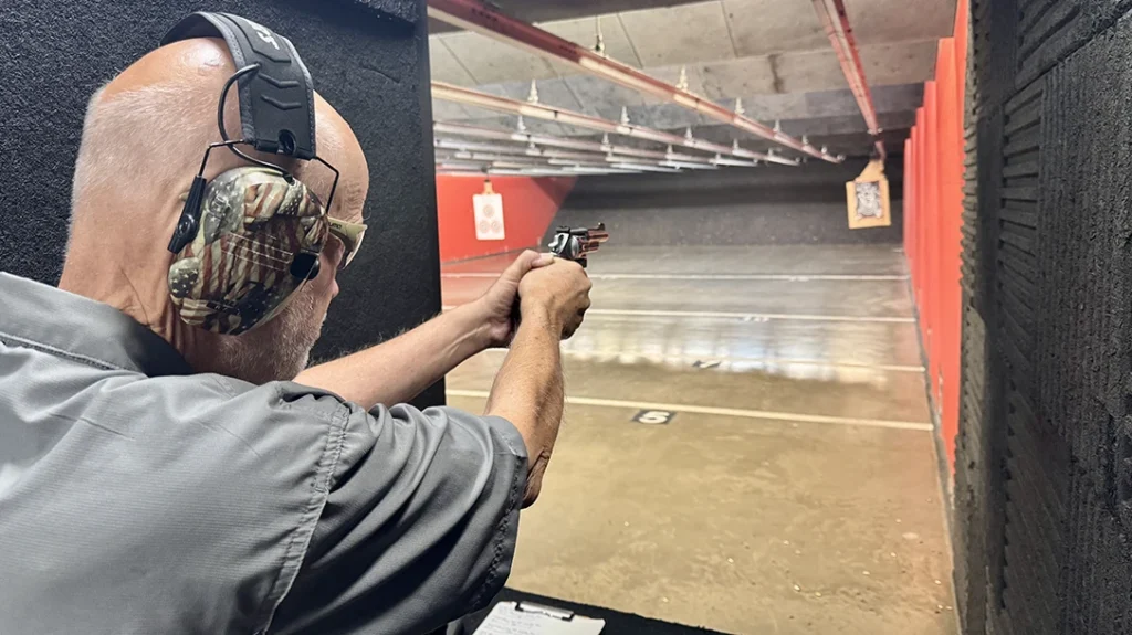 The author decided to run a shooting exercise to see how reliable the Lipsey’s Model 617 was in double-action mode.