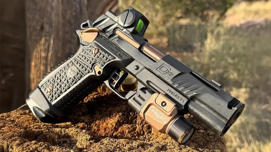 The Wilson Combat Division 77 Project 1 provides everything a 1911 has, without a grip safety.