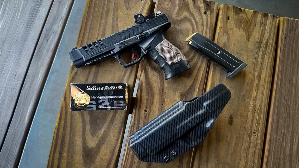 The author ran the pistol with a lot of ammo supplied by Sellier & Bellot, including the new XRG Defense loading.