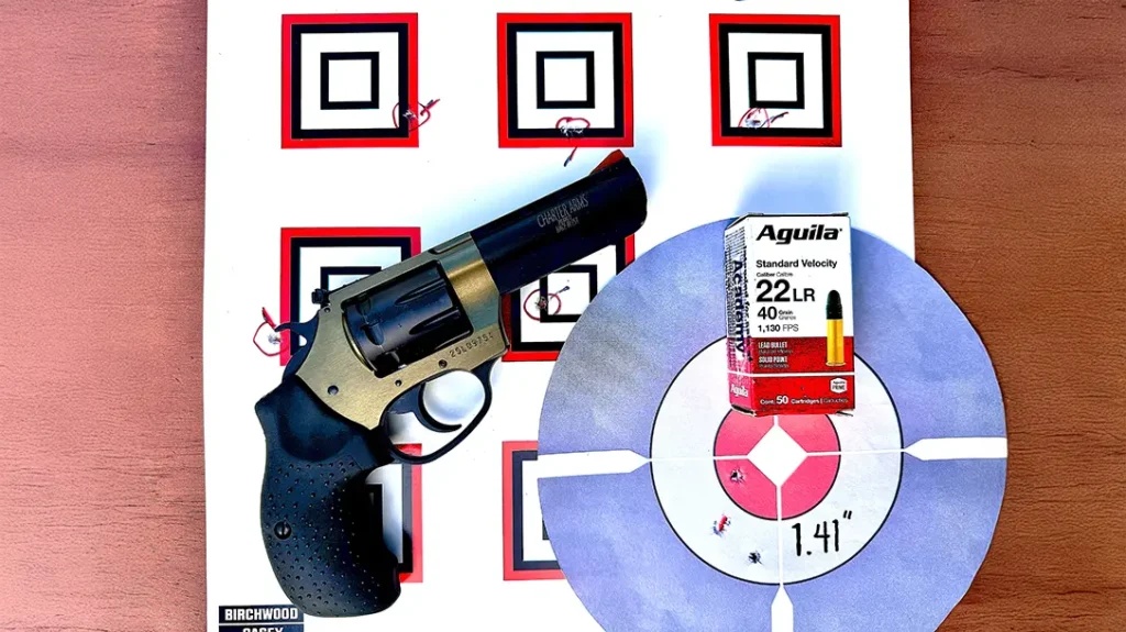 The Charter Arms Pathfinder II .22 LR performed well during accuracy testing.
