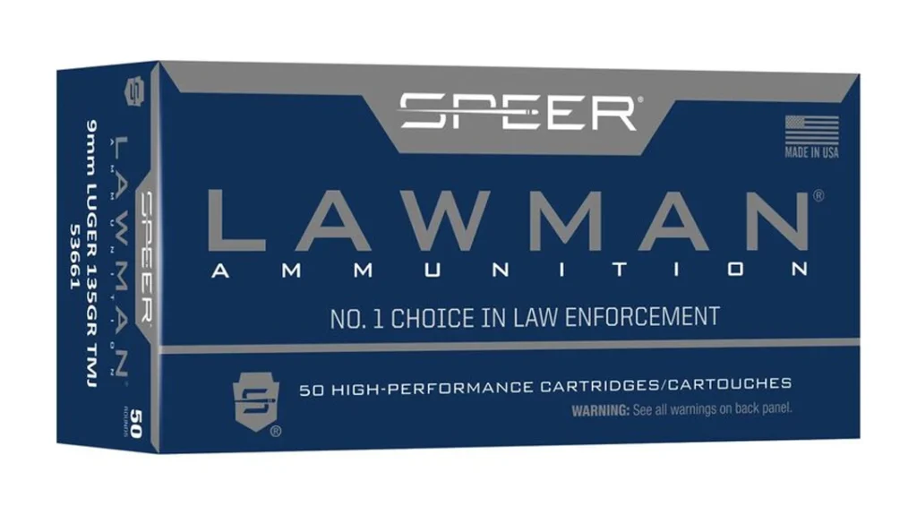 Speer LAWMAN TMJ 9mm 135 gr. SHOT Show Handgun Ammo.