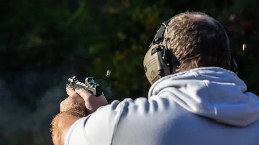 The grip texturing made the Wilson Combat WCP365X 2.0 easy to control during recoil.