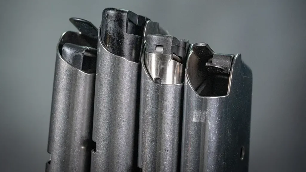 Slide velocity, magazine spring pressure, cartridge shape, and follower geometry all work together in balance.