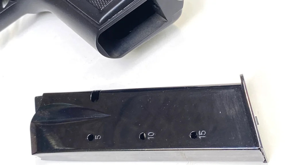 The Inglis comes with a pair of high-quality 15-round Mec Gar magazines.