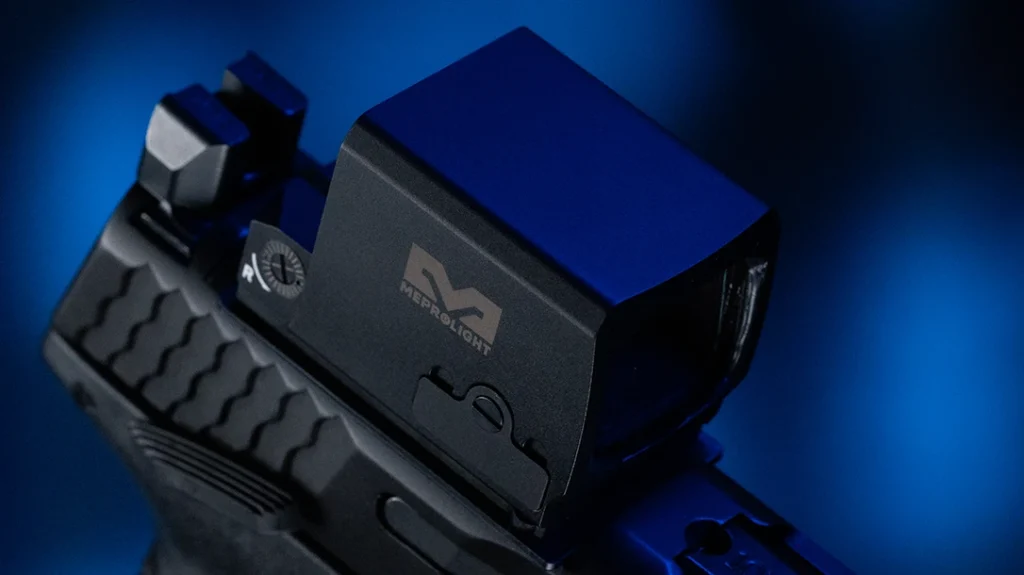 The Meprolight MPO Pro-F is a robust enclosed-emitter red dot designed for duty and defensive use.